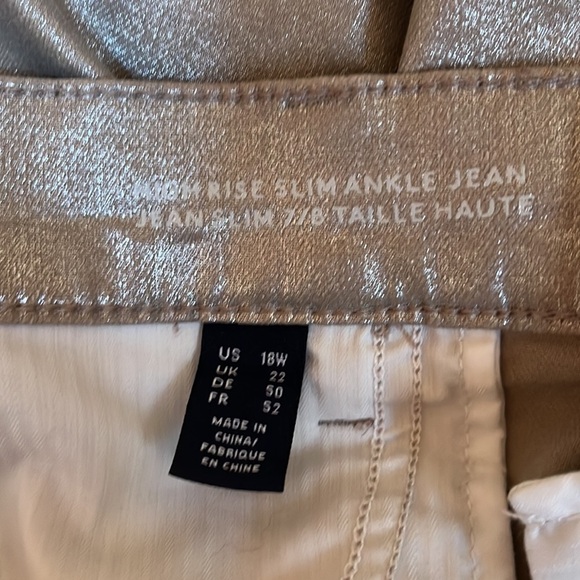 Sparkly Lands’ End high rise slim ankle jeans - Picture 11 of 13